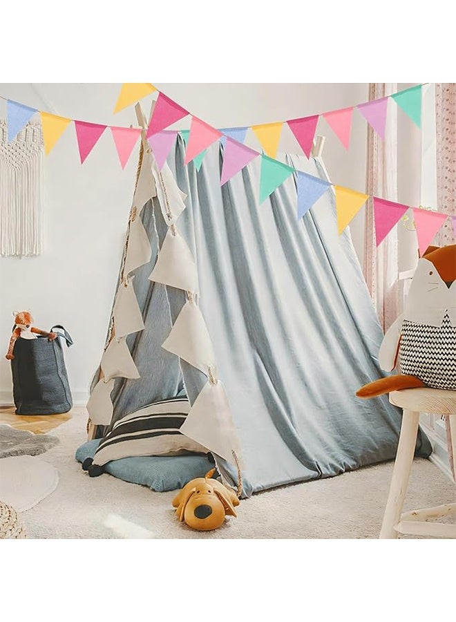 3 strips of 12 colored triangular flags,banners suitable for weddings and birthday parties - Image 4
